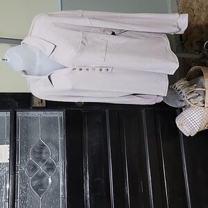 #70 Miss Sparkling Light Grey Long Sleeve Henley Shirt Woman Size S